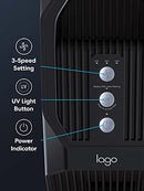 Lago Air Purifier for Home with True HEPA Odor Reducing B08TLTQX24 (Black) - Brand New