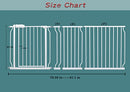 COSEND Extra Wide Baby Gate Tension Indoor Safety Gates (76.38"-81.10", White) - Brand New
