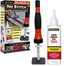 BELL AND HOWELL NO STITCH HANDHELD HEAT IRON INCLUDES REPAIR HEM FIX, BLACK/RED - Like New
