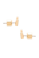 MARC BY MARC JACOBS LOCKED UP STUDS EARRINGS - ORO - Like New