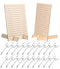 2 Pack Wooden Pegboard Display Stand, Retail Rack, 17 x 13 - Bamboo/Grocery - Like New