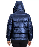 GALAXY BY HARVIC WOMEN'S ZIP HEAVYWEIGHT BUBBLE JACKET, NAVY, MEDIUM, SPL-2400NV - Brand New