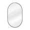 XRAMFY 17IN. W X 30IN. H OVAL CLASSIC ALUMINUM ALLOY FRAMED WALL MIRROR - BLACK - Like New