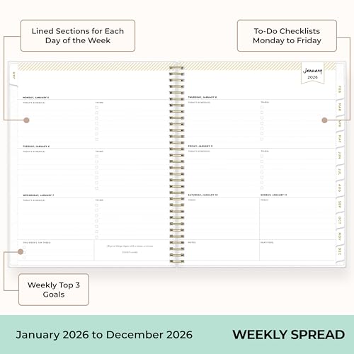 Blue Sky Day Designer 2026 Weekly Monthly Planner Calendar, 8.5"x11" - Brand New