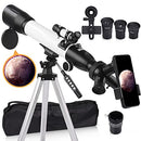 [Upgraded] Telescope, Astronomy Telescope for Adults, 60mm Aperture 500mm AZ - Like New