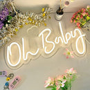 99 lighting Oh Baby Large Size 21.8X11.8 inches Neon Sign for Wall Decor - Brand New