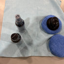 PHILISN QUICK SHINE CERAMIC LIQUID WAX,CLEANING PADS,SOFT FABRIC TOWEL - BLUE - Brand New