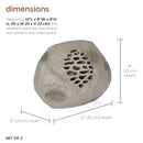 ALPINE CORPORATION QLP952SLR-GR-2 SOLAR BLUETOOTH ENABLED ROCK SPEAKER - GRAY - Like New