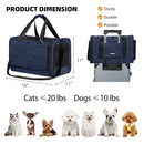 PAPZER CAT CARRIER FOR TRAVEL SOFT-SIDED TOP LOADING PRIVACY CURTAIN 20LBS NAVY - Like New
