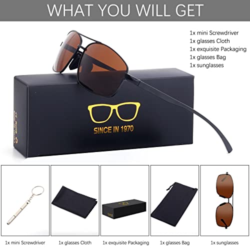 VIYSIOO WOMEN MEN SUNGLASSES TRENDY SQUARE RETRO MIRRORED BROWN/BLACK - BLACK - Like New