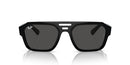 RAY-BAN UNISEX CORRIGAN SQUARE SUNGLASSES - BLACK/DARK GRAY - Like New