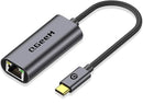 QGEEM USB C TO ETHERNET ADAPTER UCR01 - GRAY - Like New