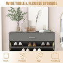 LAMERGE SHOE STORAGE CABINET FOR ENTRYWAY FREE STANDING SHOE ORGANIZER - Grey - Like New