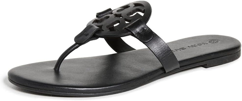 90582 Tory Burch Women's Miller Sandals Perfect Black Size 8 Like New