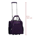 Rockland Melrose Upright Wheeled Underseater Carry-On Luggage, Purple 15" - Like New
