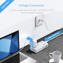 BESTEK UNIVERSAL TRAVEL ADAPTER 220V 110V VOLTAGE 6A 4-PORT USB ADAPTER - WHITE - Like New