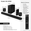 SAMSUNG HW-Q910D 9.1.2 CH SOUNDBAR WIRELESS SUBWOOFER, 2024 - BLACK Like New