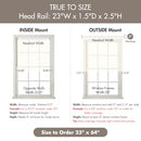 Madison Park Roman Shade, Room Darkening Blind Cordless, 23x64" Sheen Ivory - Brand New