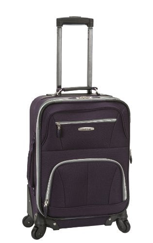 ROCKLAND PASADENA SOFTSIDE SPINNER WHEEL LUGGAGE, CARRY-ON 20" - PURPLE - Brand New