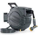 GLAHODEN RETRACTABLE GARDEN HOSE REEL 5/8 IN X 90 FT - DARK GRAY - Like New