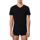 LACOSTE MEN'S 100% COTTON SLIM FIT V-NECK UNDERSHIRT, 3-PACK - L - BLACK - Like New