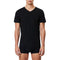LACOSTE MEN'S 100% COTTON SLIM FIT V-NECK UNDERSHIRT, 3-PACK - L - BLACK - Like New