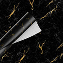 Dekal Black Marble Peel and Stick Contact Paper Wallpaper Brown - Brand New