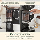 CUISINART SINGLE SERVE COFFEE MAKER + COFFEE GRINDER 48-OUNCE DGB-2 - BLACK - Like New