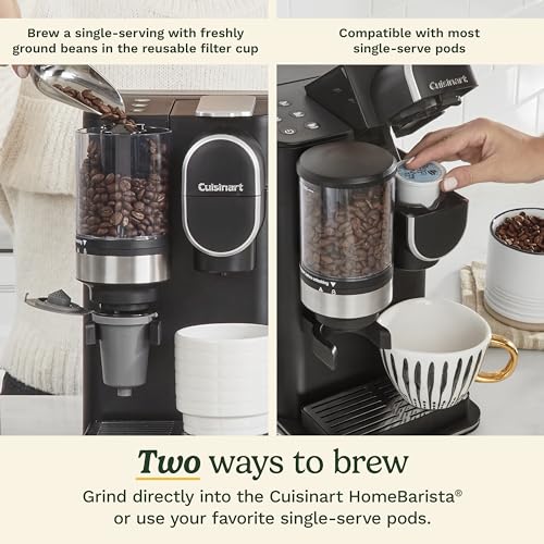 CUISINART SINGLE SERVE COFFEE MAKER + COFFEE GRINDER 48-OUNCE DGB-2 - BLACK - Like New