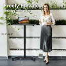 MPETAPT 28" Mobile Standing Desk, Adjustable, Lockable Wheels B0B291WT18 - Brand New