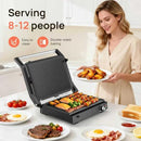 VALUEJOY Electric Indoor Grill, 14'' Panini Grill, 1600W, Removable, GC5408-UL - Like New