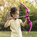 Best Choice Products Light Up Archery Toy Play Set Cup Arrows Target - Pink - Like New
