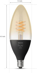 PHILIPS HUE WHITE AMBIANCE FILAMENT E12 CANDLE BULB FULL RANGE WHITE LIGHT - Like New