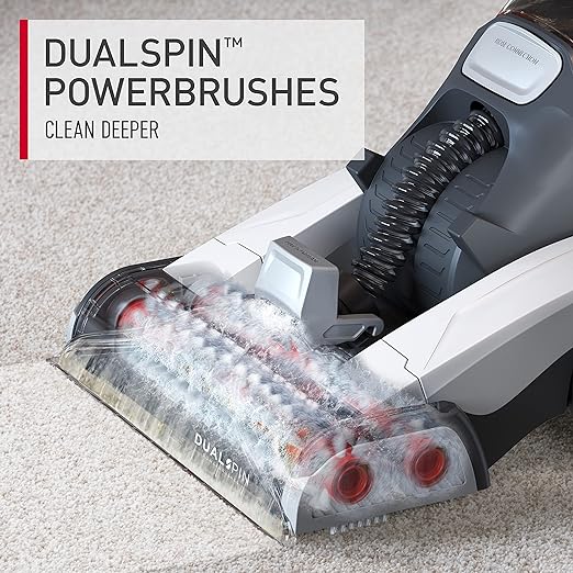 Hoover Dual Spin Pet Plus Carpet Cleaner Machine - White - MISSING ACCESSORIES - Like New