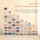 UNI HIMO SHOE ORGANIZER, THICK & STURDY MAGNETIC DOOR, 10 PACK - CLEAR - Like New