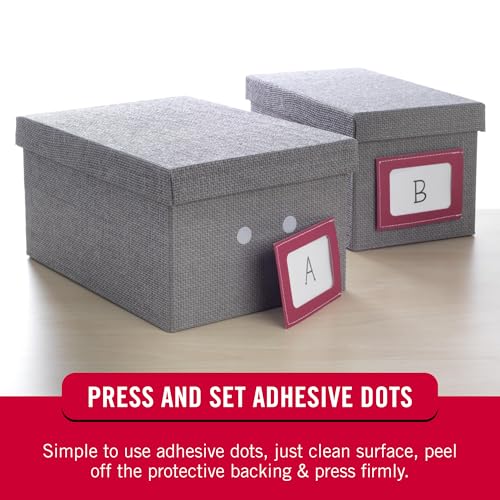 VELCRO BRAND DOTS WITH ADHESIVE WHITE 200 PK 3/4" CIRCLES STICKY BACK - WHITE - Brand New