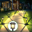 GENERIC SOLAR OUTDOOR LIGHTS, 12 PACK SOLAR PATHWAY LIGHTS WATERPROOF - BLACK - Like New