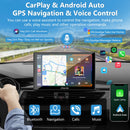 CARPURIDE 9" IPS TOUCH SCREEN BLUETOOTH WIRELESS APPLE CARPLAY/ANDROID - BLACK - Like New