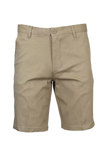 GALAXY BY HARVIC MEN'S SLIM FITTING COTTON CHINO SHORT - SIZE: MEN 46 - KHAKI - Brand New