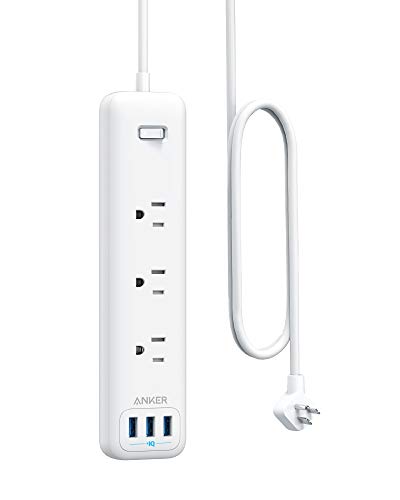 ANKER POWER STRIP WITH USB 3-OUTLET 3 POWERIQ USB POWERSTRIP - Scratch & Dent