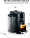 Nespresso Vertuo Coffee and Espresso Machine by De'Longhi ENV135B - Piano Black Like New