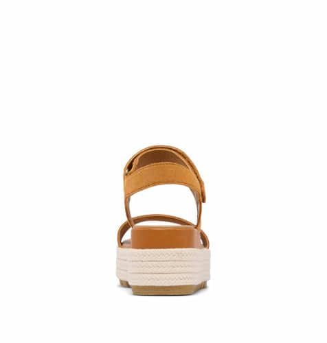 SOREL WOMEN'S CAMERON FLATFORM SANDALS SIZE WOMEN 8 CANTON GOLD/GUM 16-8 - Like New