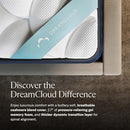 DreamCloud Premier 13" Cal King Mattress - Luxury Gel Memory Foam White/Blue - Like New