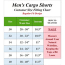 ROAMING SOUL MEN'S COTTON FLEX STRETCH CARGO SHORTS - SIZE: MEN 30 - NAVY - Brand New