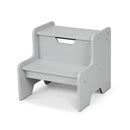 MELISSA & DOUG KIDS FURNITURE WOODEN STEP STOOL - GRAY - Brand New