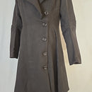 FOREMODE COAT, MIDI, HOODED MEDIUM BLACK - SIZE: WOMEN M - BLACK - Brand New