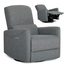 Evolur Belmont Nursery Glider Chair with Massager in Cosmic Grey - Like New