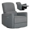 Evolur Belmont Nursery Glider Chair with Massager in Cosmic Grey - Like New