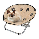 Etna Foldable Pet Bed Elevated Dog Cat Bed Round Paw Print Portable B08TL5WGQB - Brand New