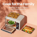 CHEFMAN AIR FRYER TOASTER OVEN COMBO BAKE BROIL AIR FRY TOAST IVORY - Brand New